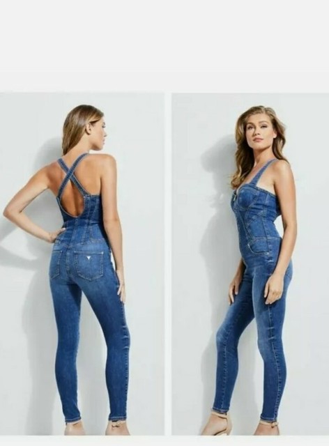 guess denim rompers