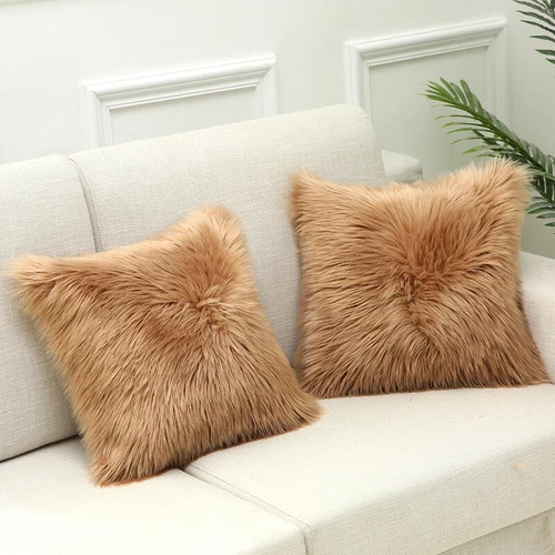 Luxury Faux Wool Plush Soft Fluffy Cushion Cover Pillow Cases Sofa Home Decor AA - Picture 33 of 39