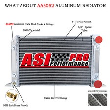 Upgraded 4 Row Alu Radiator For VW Scirocco Pro Stock Style