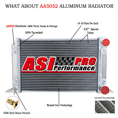 4 Rows Aluminum Radiator Fit VW Scirocco Pro Stock Style