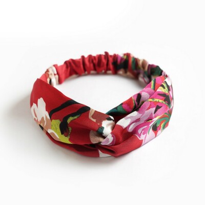 Fascia Per Capelli Elastica Donna Nodo Elegante Celeste Bianca - Foto 10