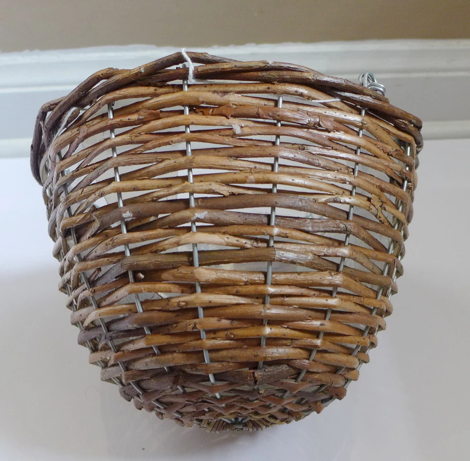 Willow Hanging Hooks Basket For Artificial or Fresh Flowers Vase - Image 4 of 4