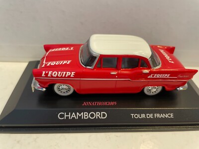 Miniature Voiture Simca Chambord L'Équipe Tour De France 1959 Norev 1:43 - Neuve Sous Blister