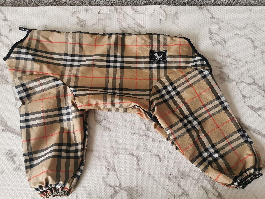 Burberry Nova Check Beige Dog Rain Jacket Raincoat 18