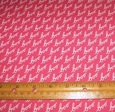 1 yd MODA Hey Boo WHITE BOO WORDS on LOVE POTION 100 Cotton Fabric HALLOWEEN
