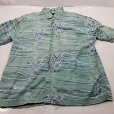 West Marine MEN'S BUTTON DOWN SHORT SLEEVE Collared Tropical Print SHIRT  XL