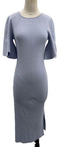 fluted sleeve knitted bodycon midi dress Ted Baker Lounia Dark Green size 0 $295 current-girls-polished-professional Asos Edition Pale Blue Size:9.5W ready dress that has
