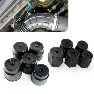#ad 10 PCS Car A C Valve Core Caps R134a High amp; Low Pressure Port Black $9.11