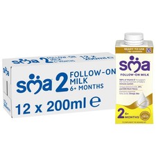 Image of SMA PRO Follow On Baby Milk Ready To Drink 6 Months 200 ml (Pack of 12)