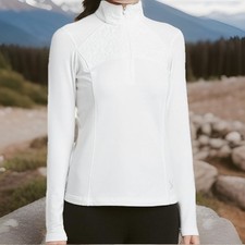 Womens SPYDER White Chalet Therma Stretch T-Neck 1/4 Zip Jacket Sz 4 EUC