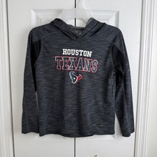 NFL Team Apparel Houston Texans Hoodie Size 6/7 Grey Performance Pullover