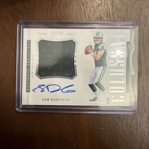 Sam Darnold 2018 National Treasures Rookie Colossal Signatures card