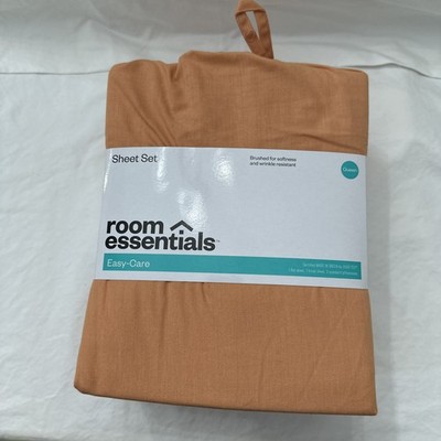 New Room Essentials Queen 4-Piece Sheet Set   Orange, Soft & Wrinkle Resistant