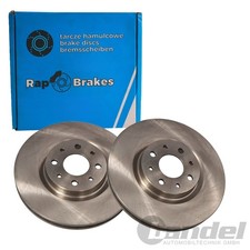 2x RAP BRAKES BREMSSCHEIBEN 281mm BELÜFTET VORNE passend für ALFA ROMEO MITO FIA