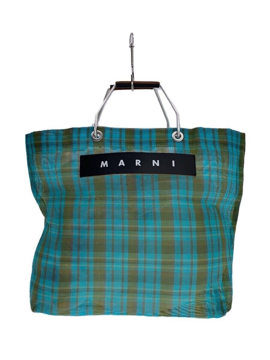 MARNI TOTE BAG NYLON Blue STRIPE Used | eBay