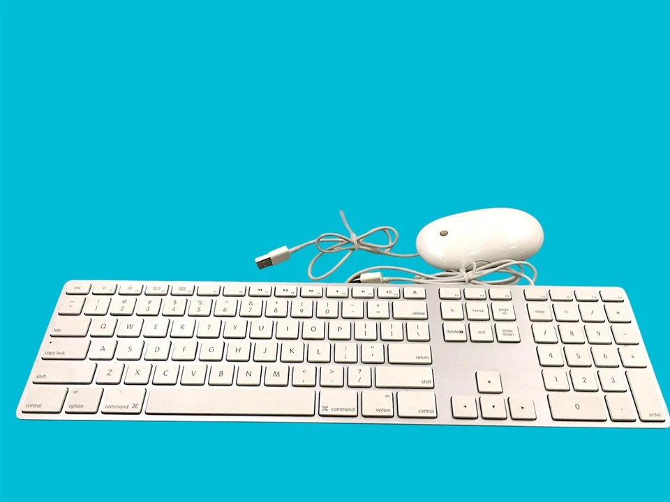 Apple A1243 Wired USB Keyboard w/ Apple A1152 Mouse iMac Mac Mini - Image 4 of 4