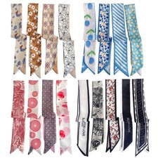 17 Pack Purse Scarf for Bags Silk Head Scarf for Hair Handbag Women Scarfs Ba...