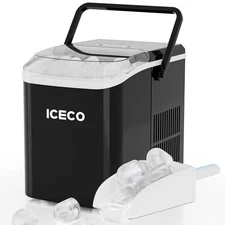 ICECO Portable Ice Maker Machine 26.5 lb/Day with Ice Scoop & Basket