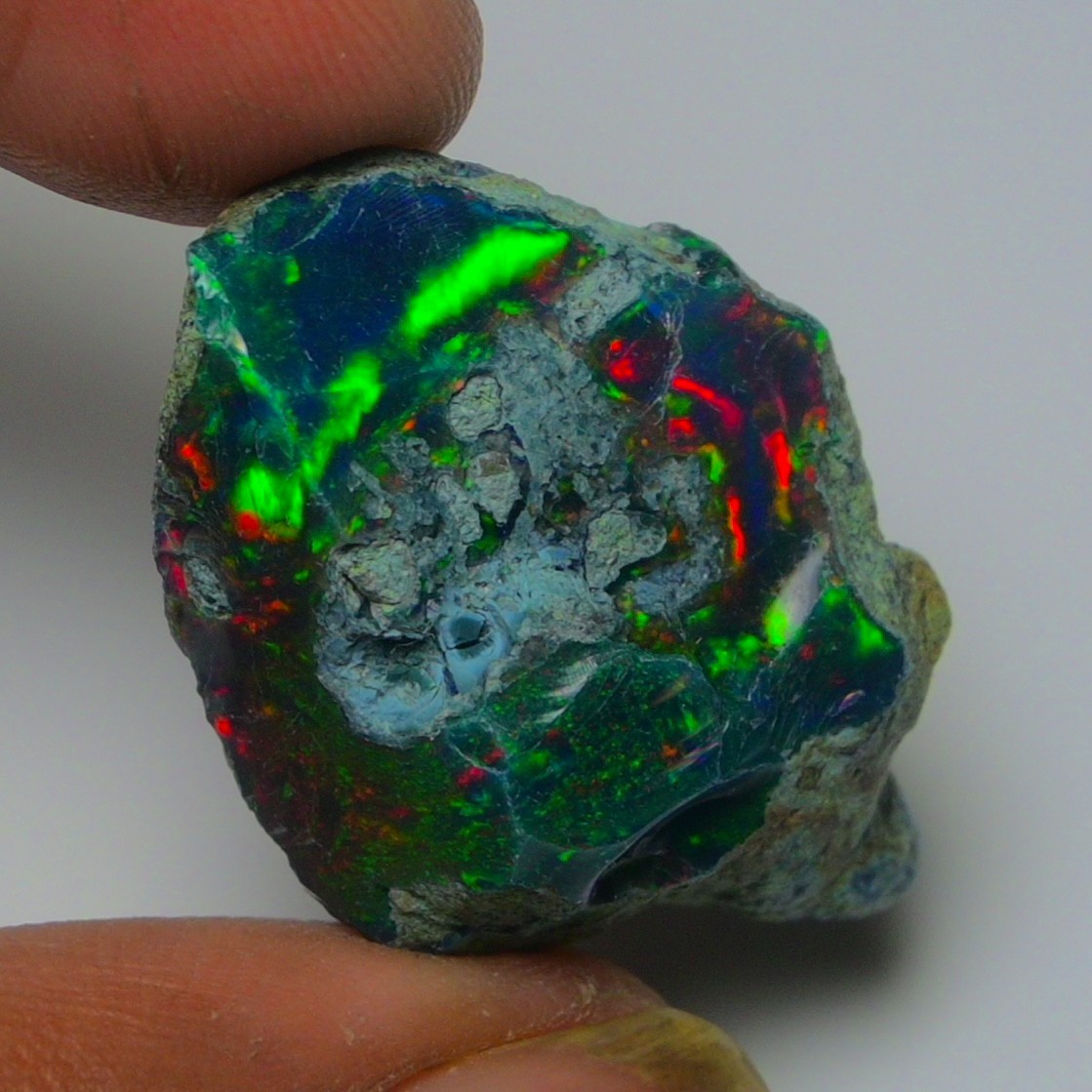 Black Opal Rough 20.40 Carats, Natural Ethiopian Opal Rough, Opal Raw Crystal