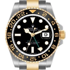 Rolex GMT Master II Steel Yellow Gold Mens Watch 116713