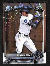 2025 Bowman Chrome Mega- Andrew Salas 1st Velocity Refractor #BCP-156 Marlins