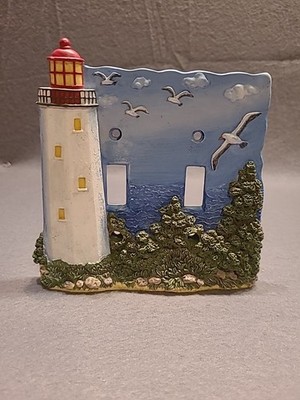 Borders Unlimited Lighthouse Two Switch Light Cover Home Decor 
