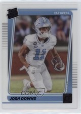 2023 Panini Chronicles Draft Picks Clearly Donruss Purple 13/49 Josh Downs 0b0g