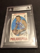 Beckett 10 Gem Mint Autograph Billy Cunningham Signed 1969-70 Topps Rookie Card. rookie card picture