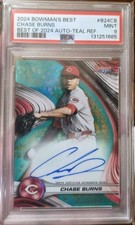 2024 Bowmans Best Chase Burns On Card Auto /15 PSA 9