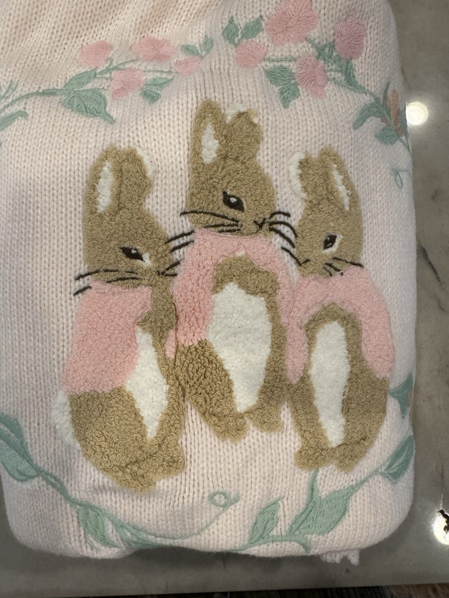 Pottery Barn Kids Peter Rabbit™ Heirloom Baby Blanket PINK