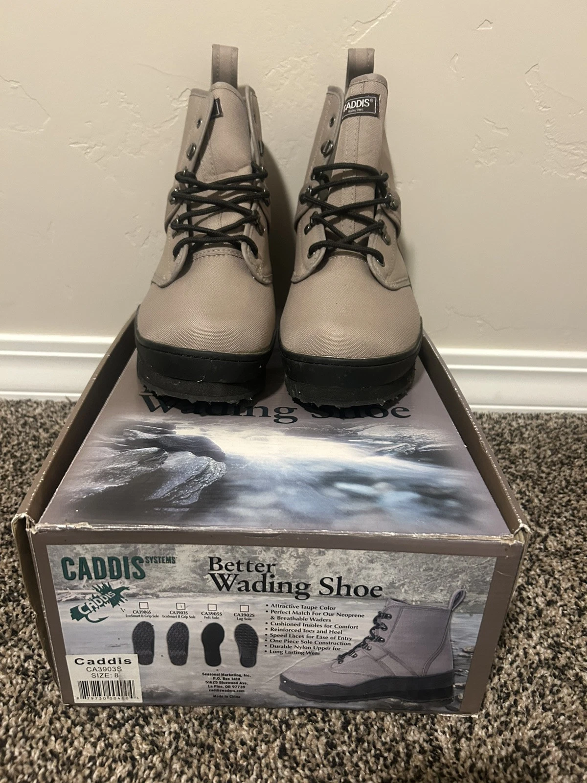 Caddis Wading Shoes CA3903S - EcoSmart II Grip Sole Size 8