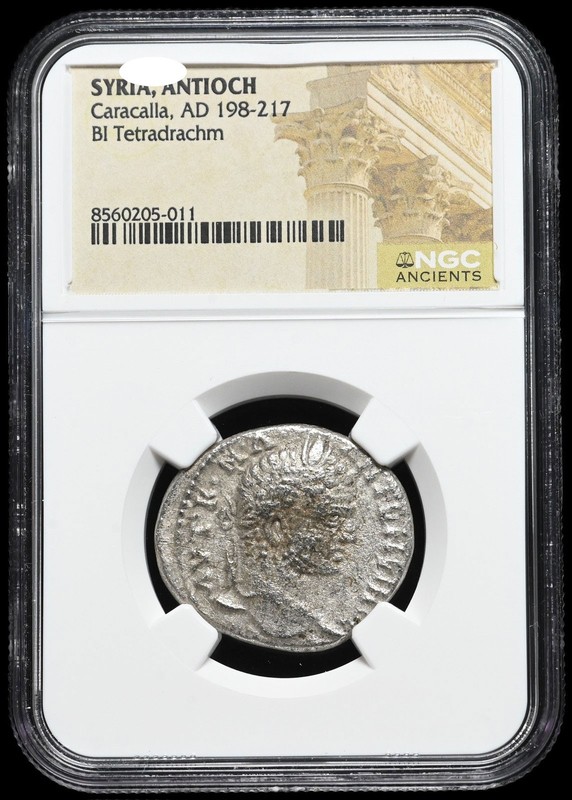 ROMAN PROVINCIAL. Caracalla, AD 198-217. Silver Tetradrachm, NGC Certified