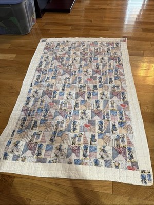 Holly Hobby Baby Blanket Quilt Crib Child VTG Cottage Core 51 X 34 