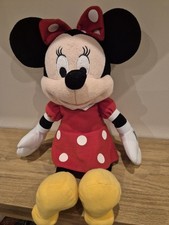 Minnie Mouse Soft Plush Toy From Just Play Approx 11" When Sat Red Spots Dress