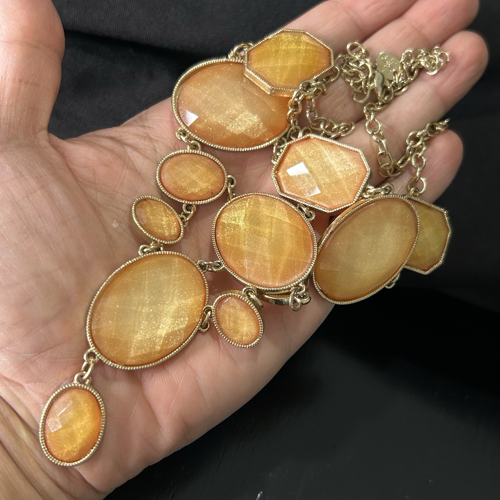 Vintage Statement Necklace Large Rhinestones 20” … - image 8