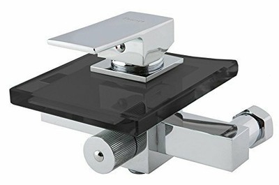 Glas Wasserfall Badewannenarmatur Armatur Badewanne SCHWARZ Glas Bad