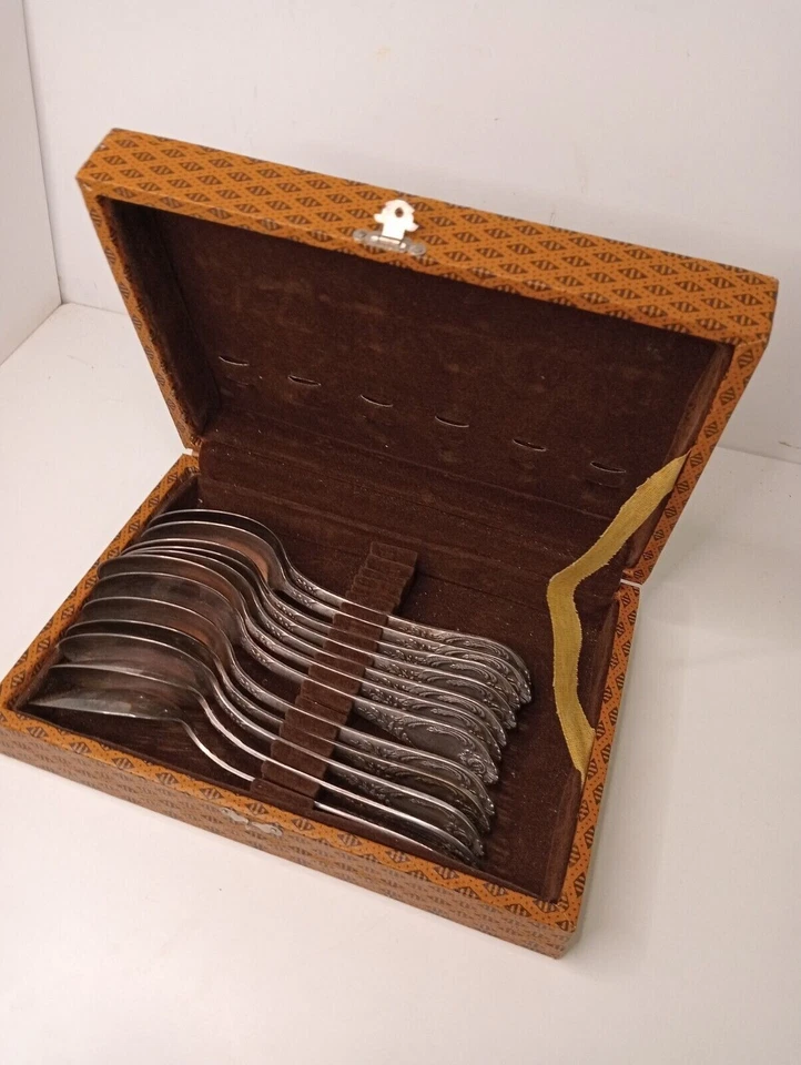 Set of Soviet Cupronickel Spoons 12 Pieces Melchior USSR Collectible Vintage - Image 2 of 4