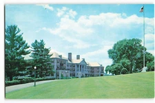 Postcard The Christian Science Pleasant View Home, Concord, N.H. Flag VTG VPC02.