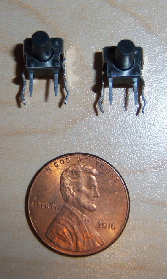 10x RIGHT ANGLE Panel PCB Momentary Tactile Push Button Switch (tall & short) - Image 4 of 4