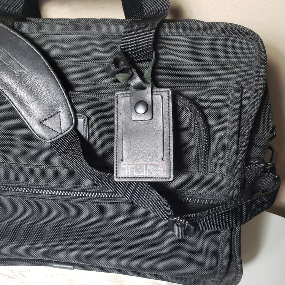 Tumi 225D3 Black Carry-on Travel Overnight Bag Case with Shoulder Strap-17x13x8" - Image 2 of 4