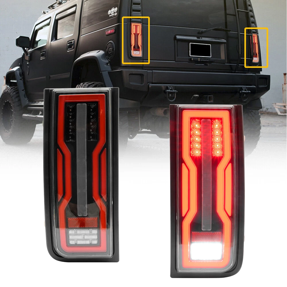 For 03 09 Hummer H2 SUV 4in1 LED Tail Lights Rear Brake Turn