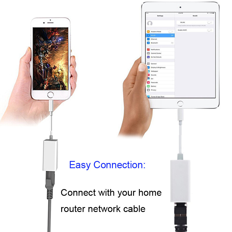 Router Connect Iphone To Ethernet Cable IOS To RJ45 Ethernet LAN