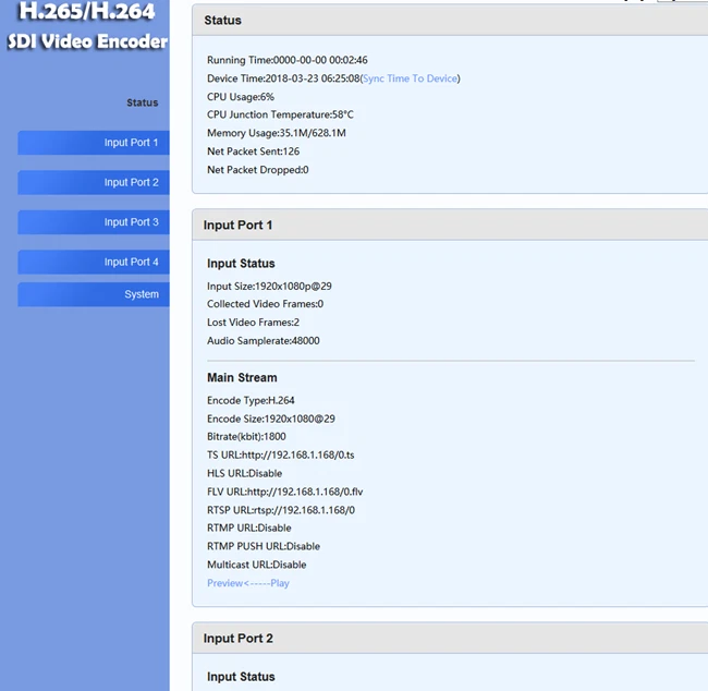  Codificatore video 4K H.265 H.264 4 ingressi SDI a IP/LAN SRT trasmissione live stream  - Immagine 4 di 4