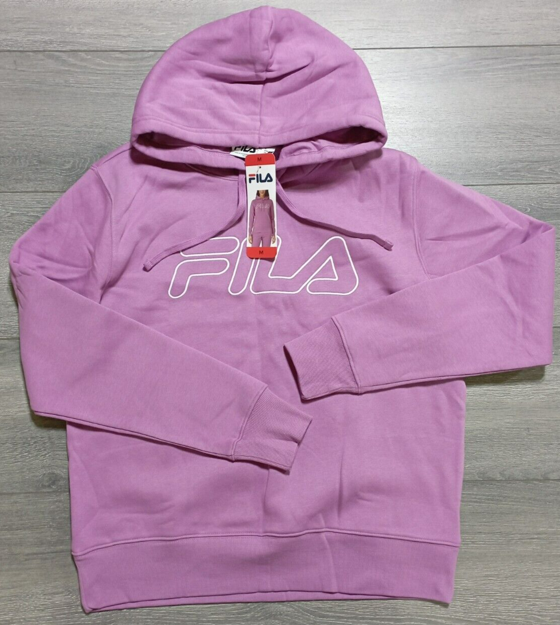 Fila Pullover Felpa con Cappuccio Adulto Donna Medium Mulberry Morbido