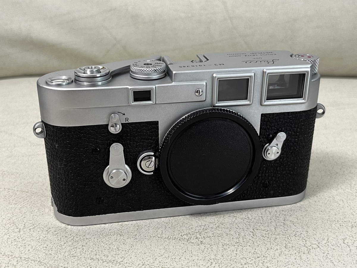 Ex+ Leica M3 Single Stroke Rangefinder Film Camera Body Silver w
