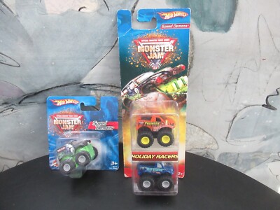 Hot wheels monster jam 2004 05 speed Demons Grave Digger PROWLER BLUE THUNDER