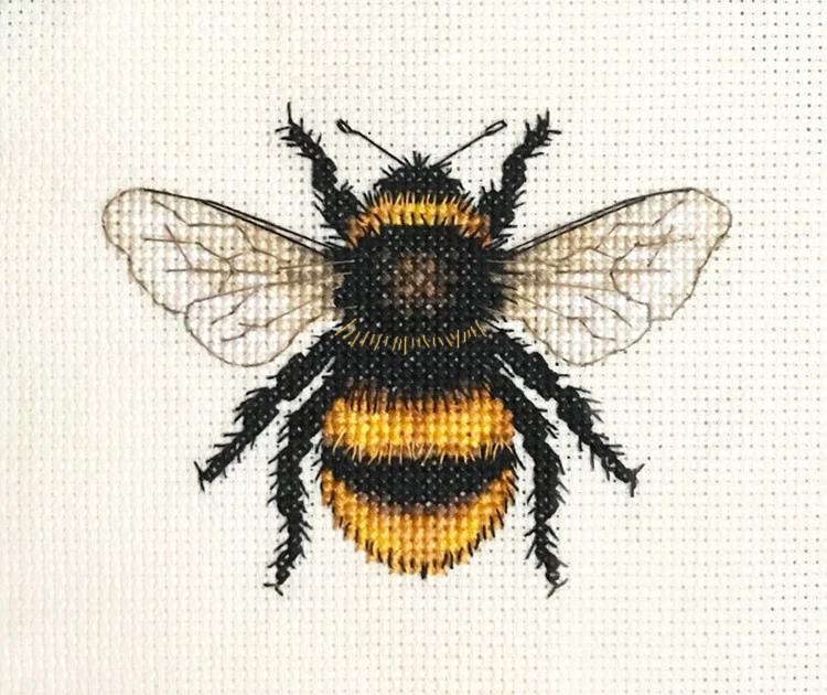 Bumblebee Mini Cross Stitch Kit - Stitched Modern