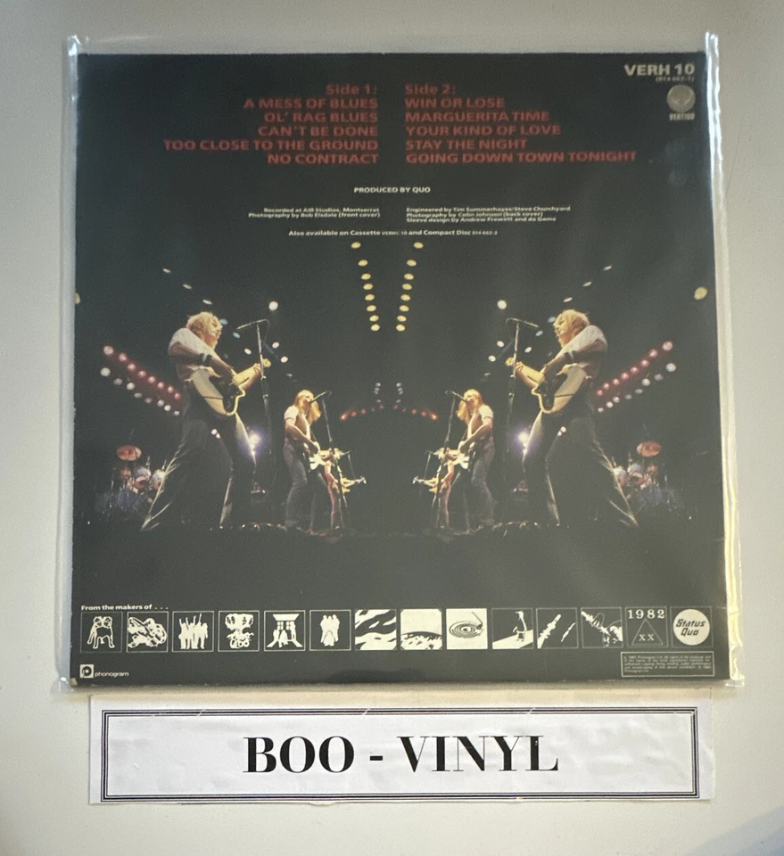 Status Quo - Back To Back (1983) LP Album Vinyl Record VERH 10 EX / VG+ - Image 2 of 4