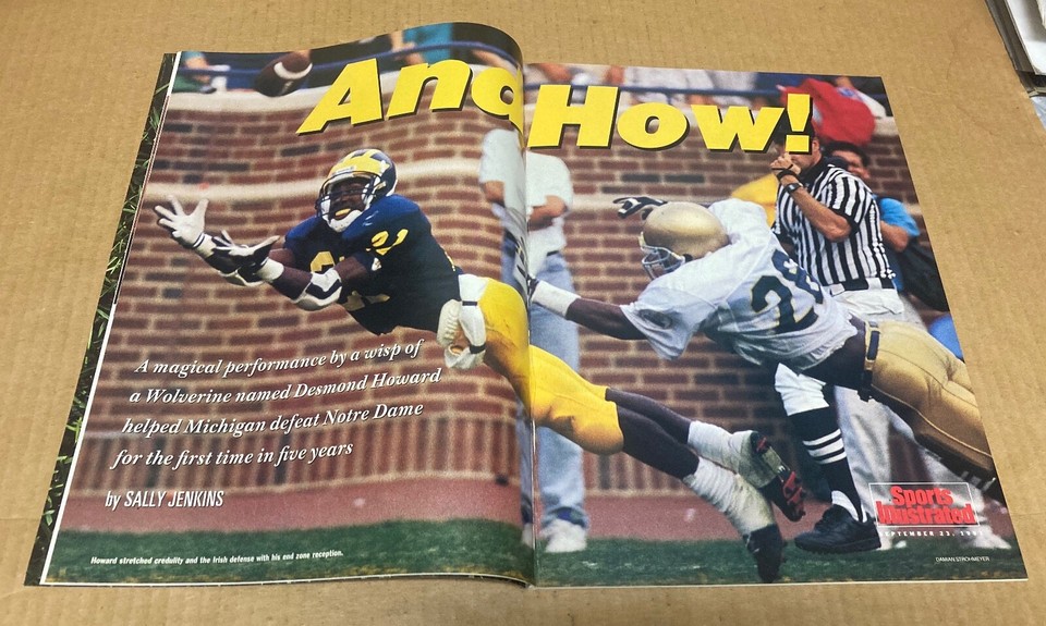 1991 Sports Illustrated NFL Desmond Howard Michigan Wolverines vs