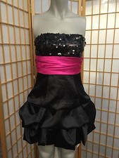 Speechless Black Strapless Sequence Prom Home Coming Cocktail Dress Siz 3 $88